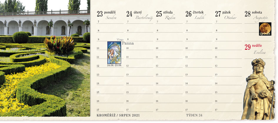 stolní kalendář Kroměříž 2021