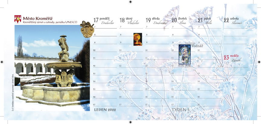 stolní kalendář Kroměříž 2022